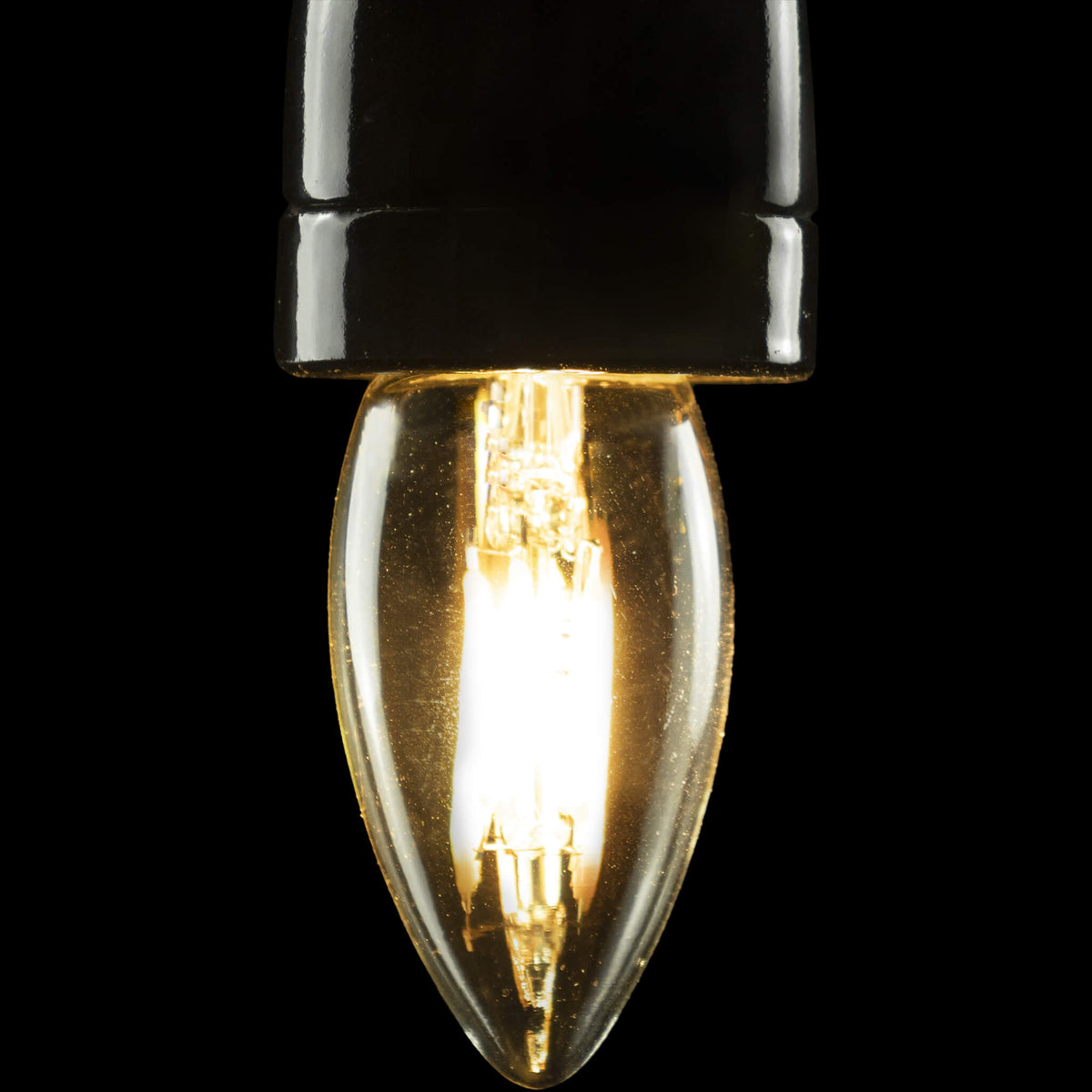 SEGULA LED Kerze 24V Ambient Dimming klar – E27, 3 W, 2.000 K–2.700 K, dimmbar – Produktansicht 1