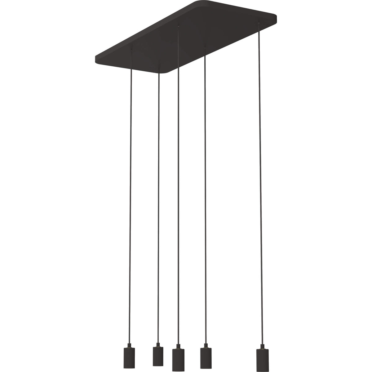 SEGULA Pendelleuchte SANDY 5-WAVE schwarz – E27, 5x1,5m, Textilkabel schwarz – Hauptbild