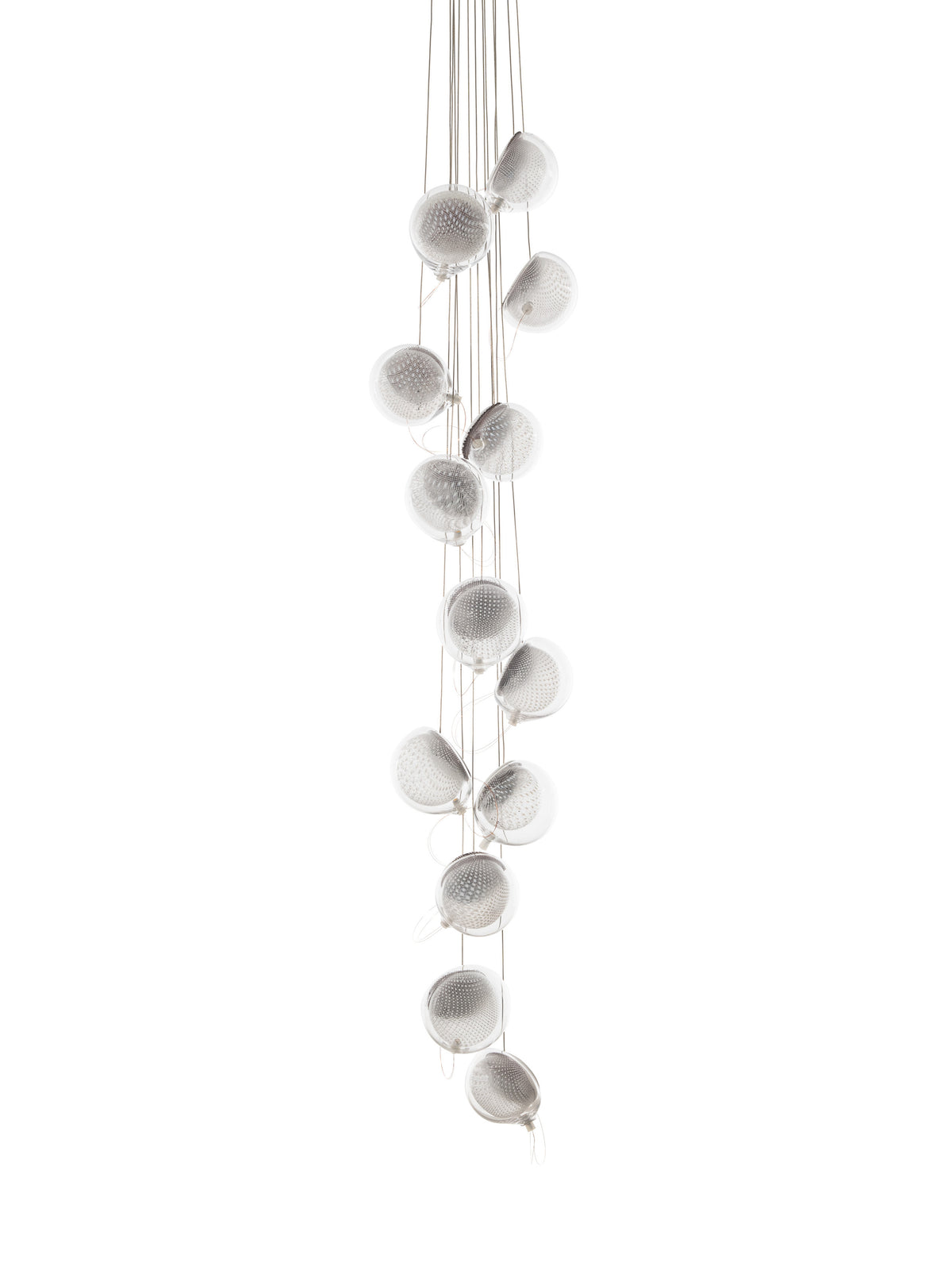 Bocci 76 Cluster Column Pendelleuchte – 76.13 – Column, 13 Pendel, Ø400 mm Baldachin rund