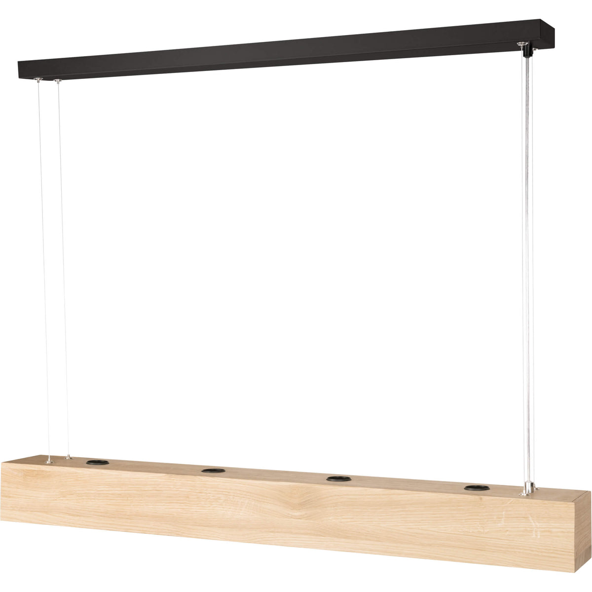 SEGULA Hängeleuchte VINO oiled oak wood – E27, 4x E27, 1m Kunststoffkabel transparent – Hauptbild