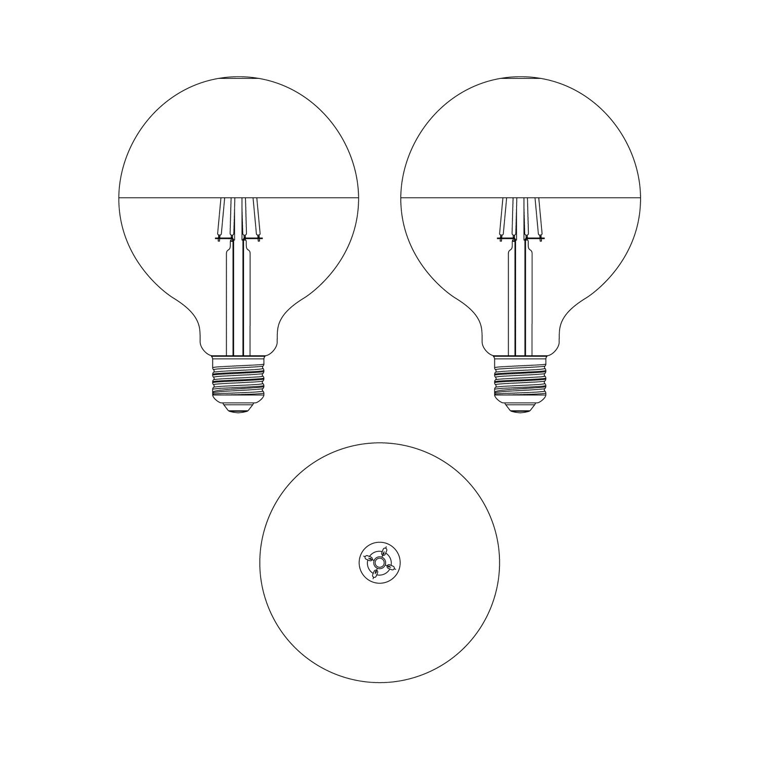 Glühbirne LED Maria G125 4,8W 806 lm E27 2700K dimmbar - Rot – Produktansicht 3