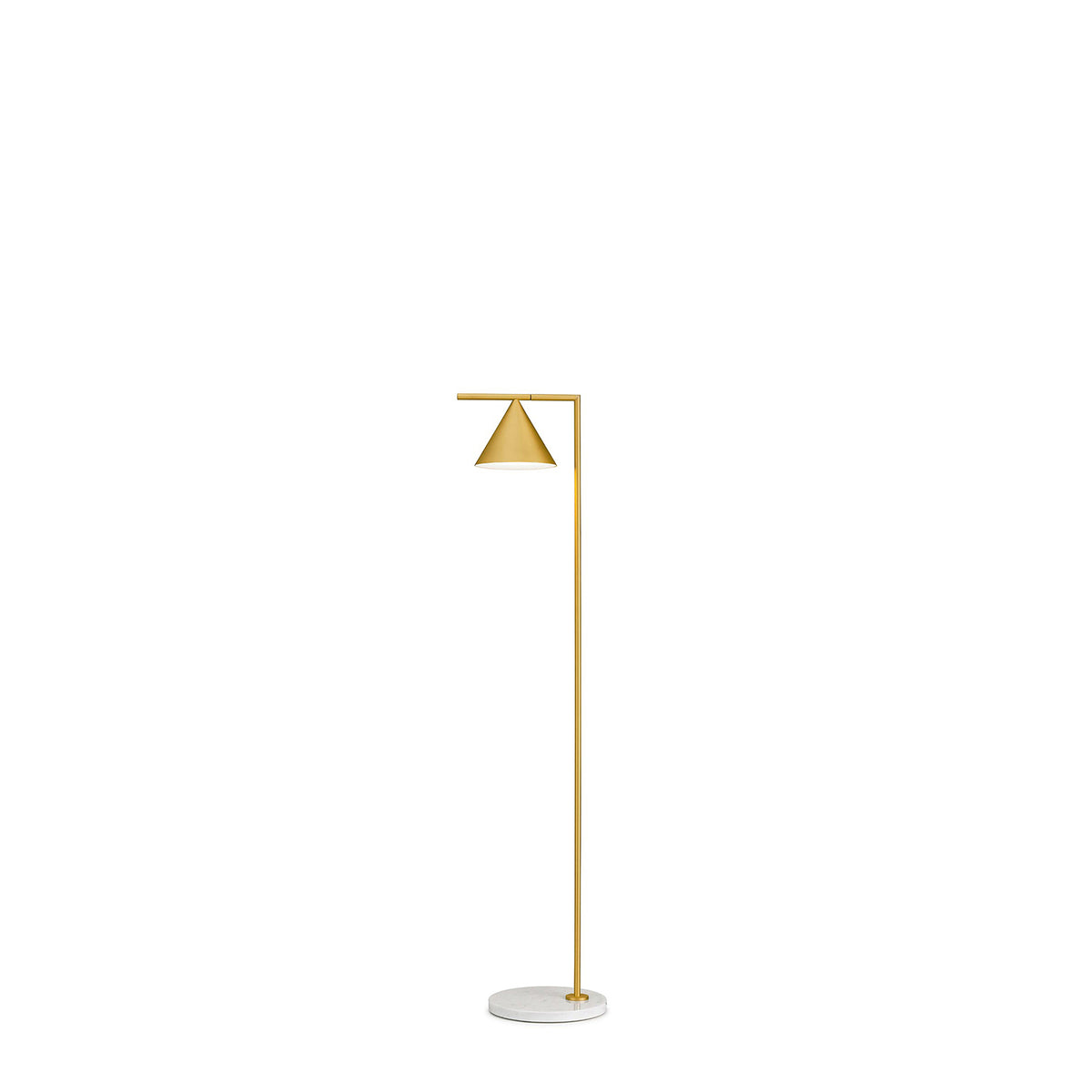 Flos Captain Flint Stehleuchte – Brushed Brass/White Marble