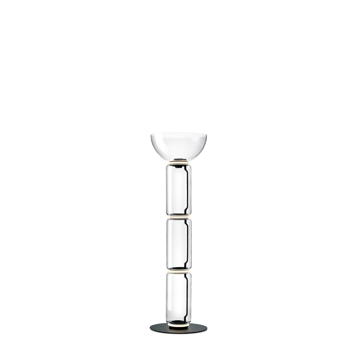 Flos Noctambule Floor 3 High Cylinder Bowl Big Base Stehleuchte – Black