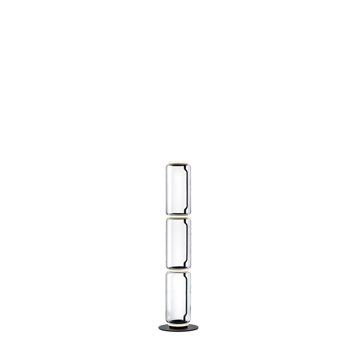 Flos Noctambule Floor 3 High Cylinder Small Base Stehleuchte – Black