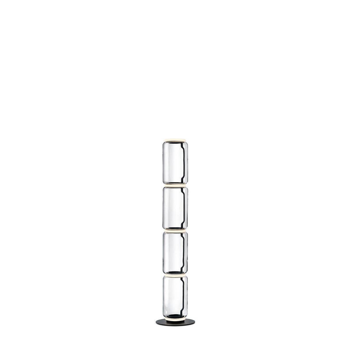 Flos Noctambule Floor 4 Low Cylinder Small Base Stehleuchte – Black