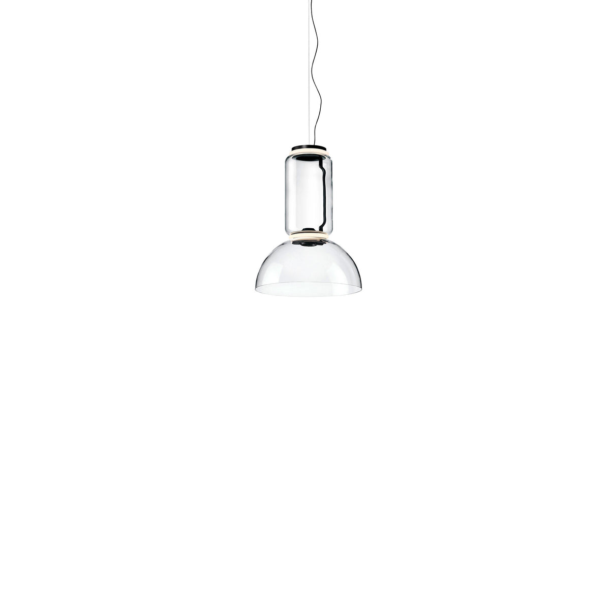 Flos Noctambule Suspension 1 Low Cylinder Bowl Pendelleuchte – Black