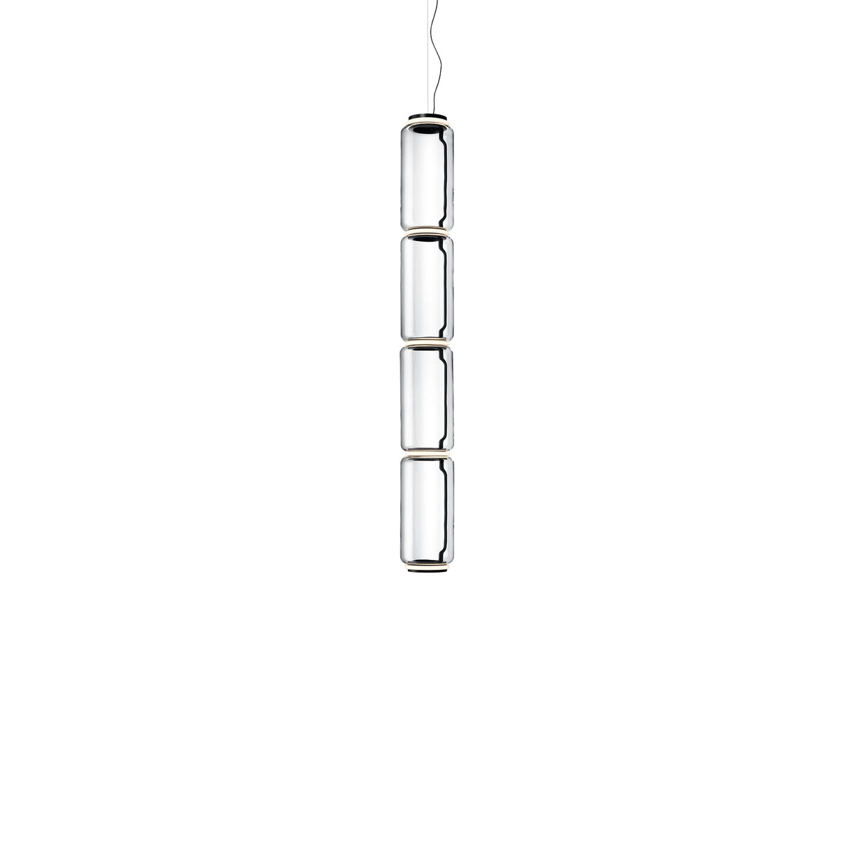 Flos Noctambule Suspension 4 High Cylinder Pendelleuchte – Black