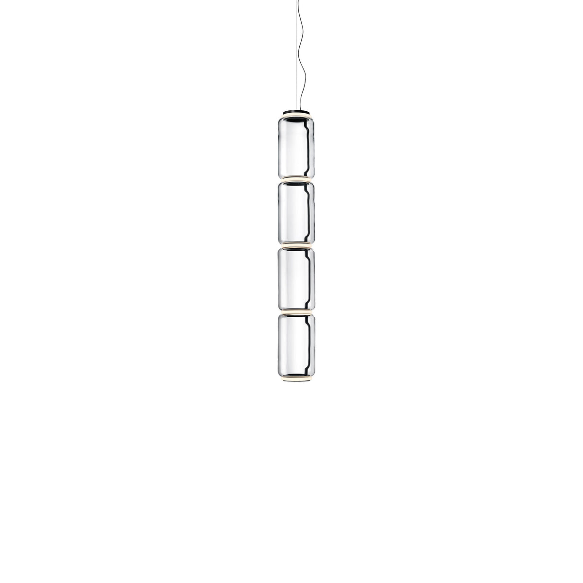 Flos Noctambule Suspension 4 Low Cylinder Pendelleuchte – Black