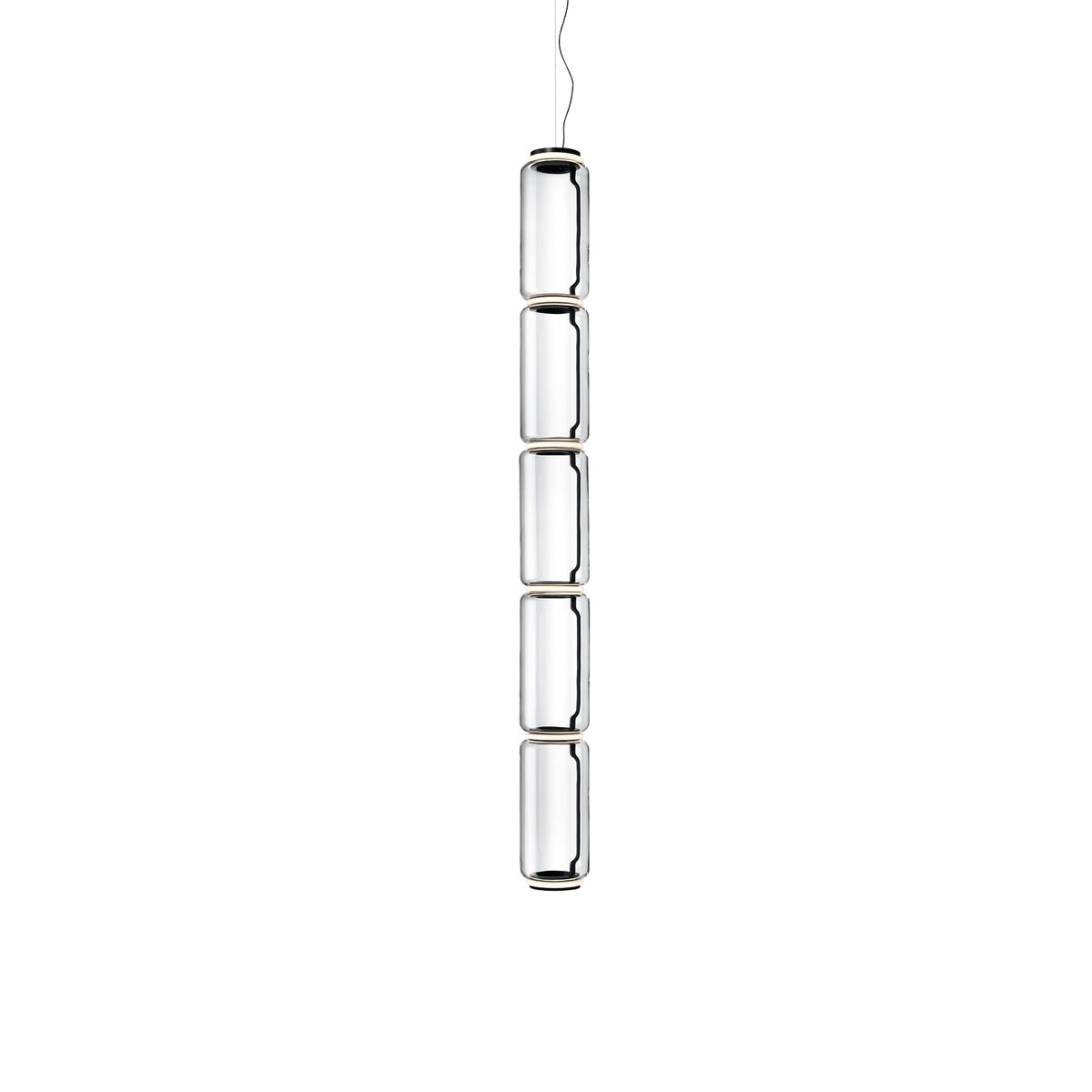 Flos Noctambule Suspension 5 High Cylinder Pendelleuchte – Black