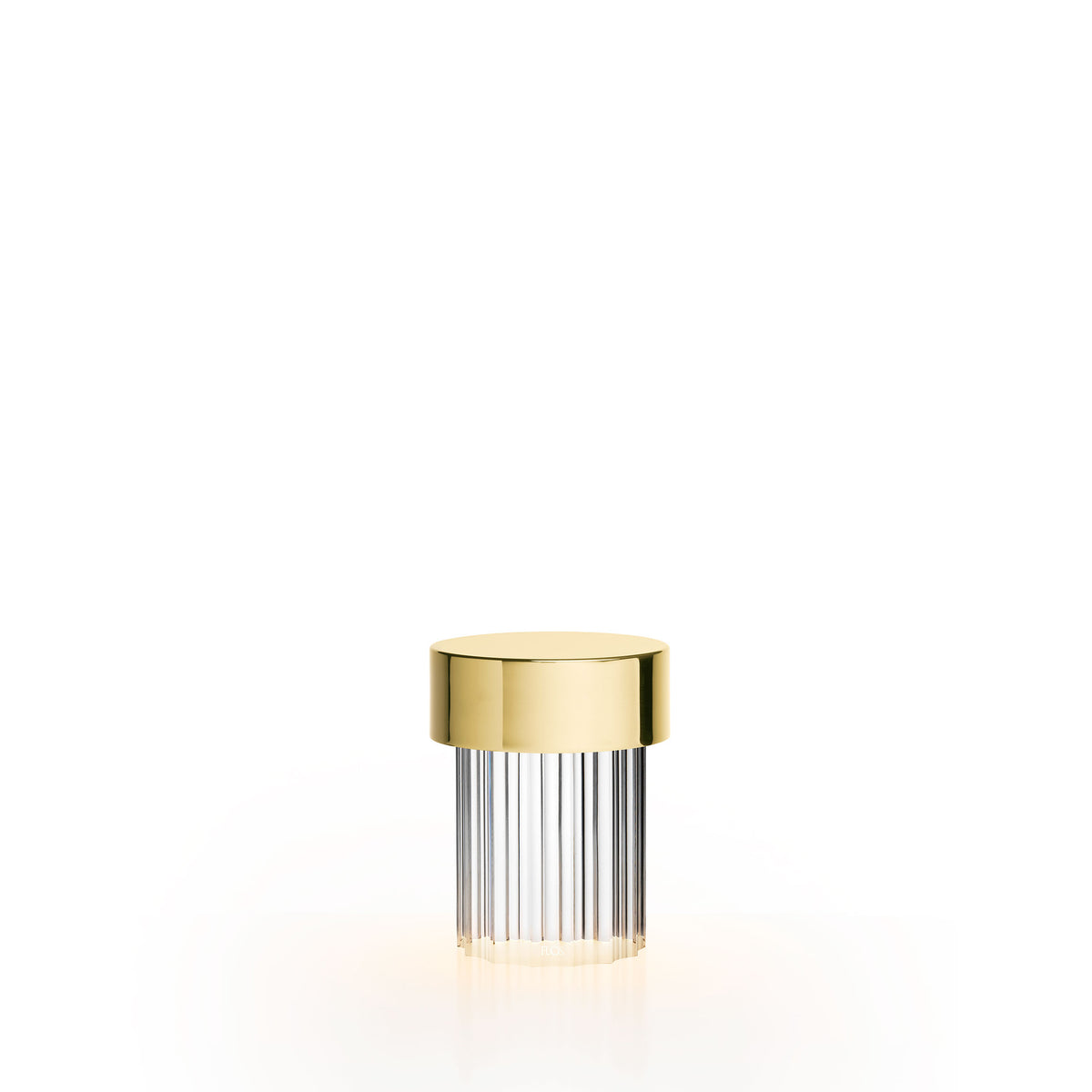 Flos Last Order Fluted Akku-Tischleuchte – Polished Brass