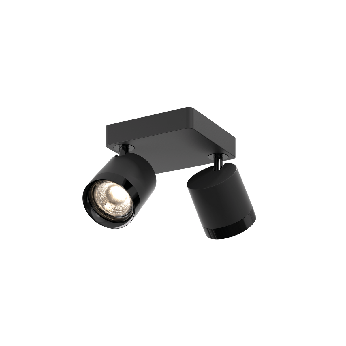 GRAU Set Focus Duo Deckenleuchte – Schwarz, Warmes Licht 2700 K