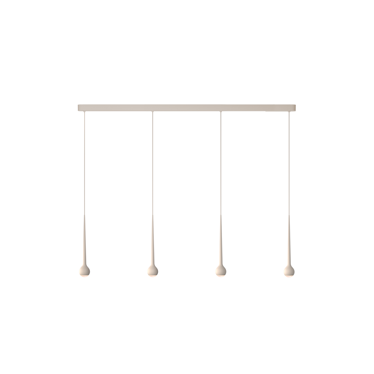 GRAU Falling Sun Trace Pendelleuchte – Sand White, 4 Pendel