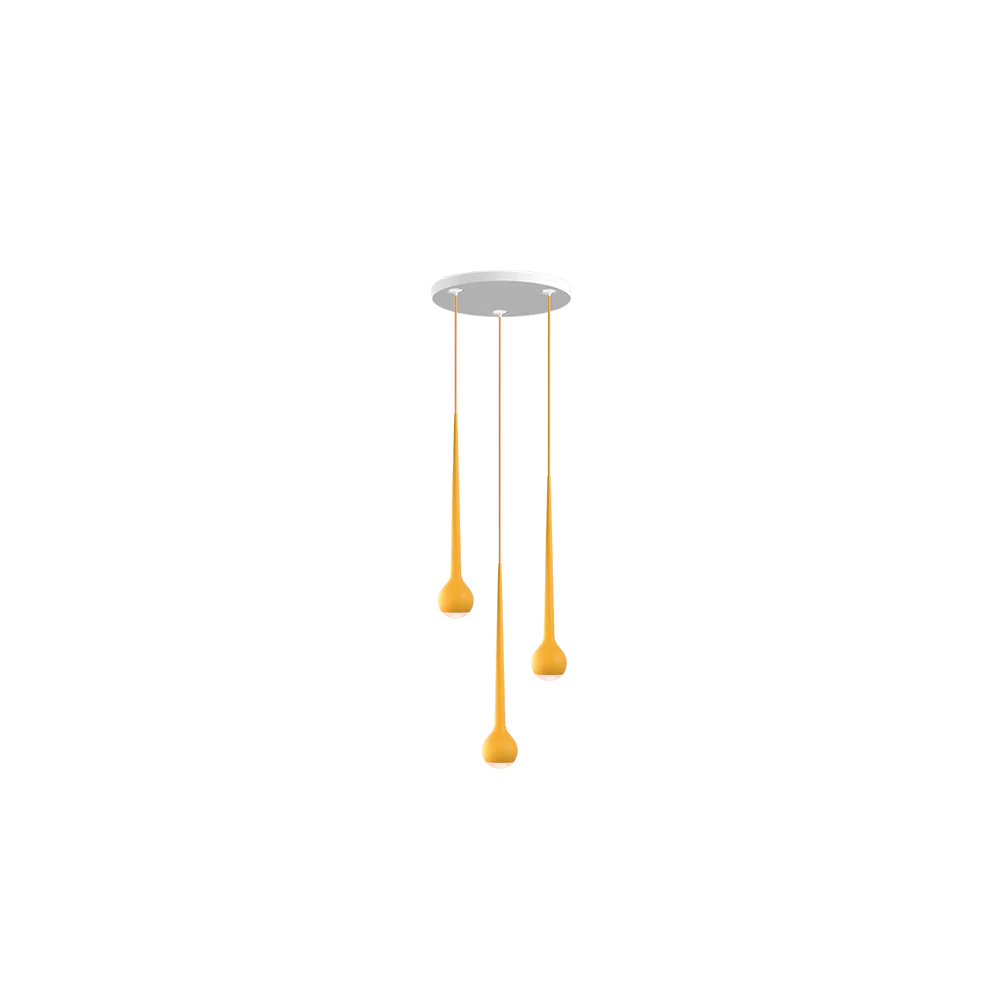 GRAU Falling Sun Chandelier Three Pendelleuchte – Sun Orange, 3 Pendel