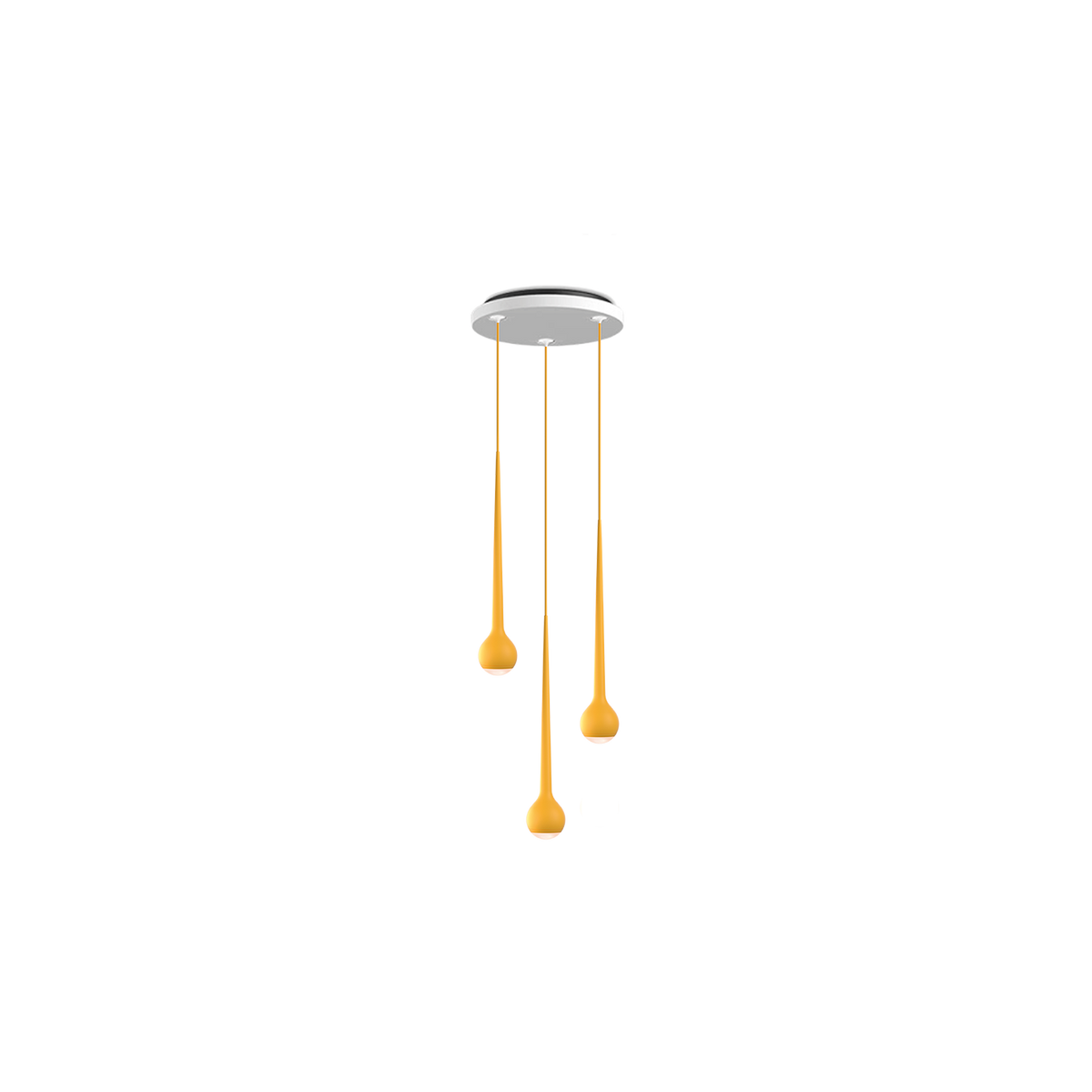 GRAU Falling Sun Chandelier Three Pendelleuchte – Sun Orange, 3 Pendel - 6m Kabel