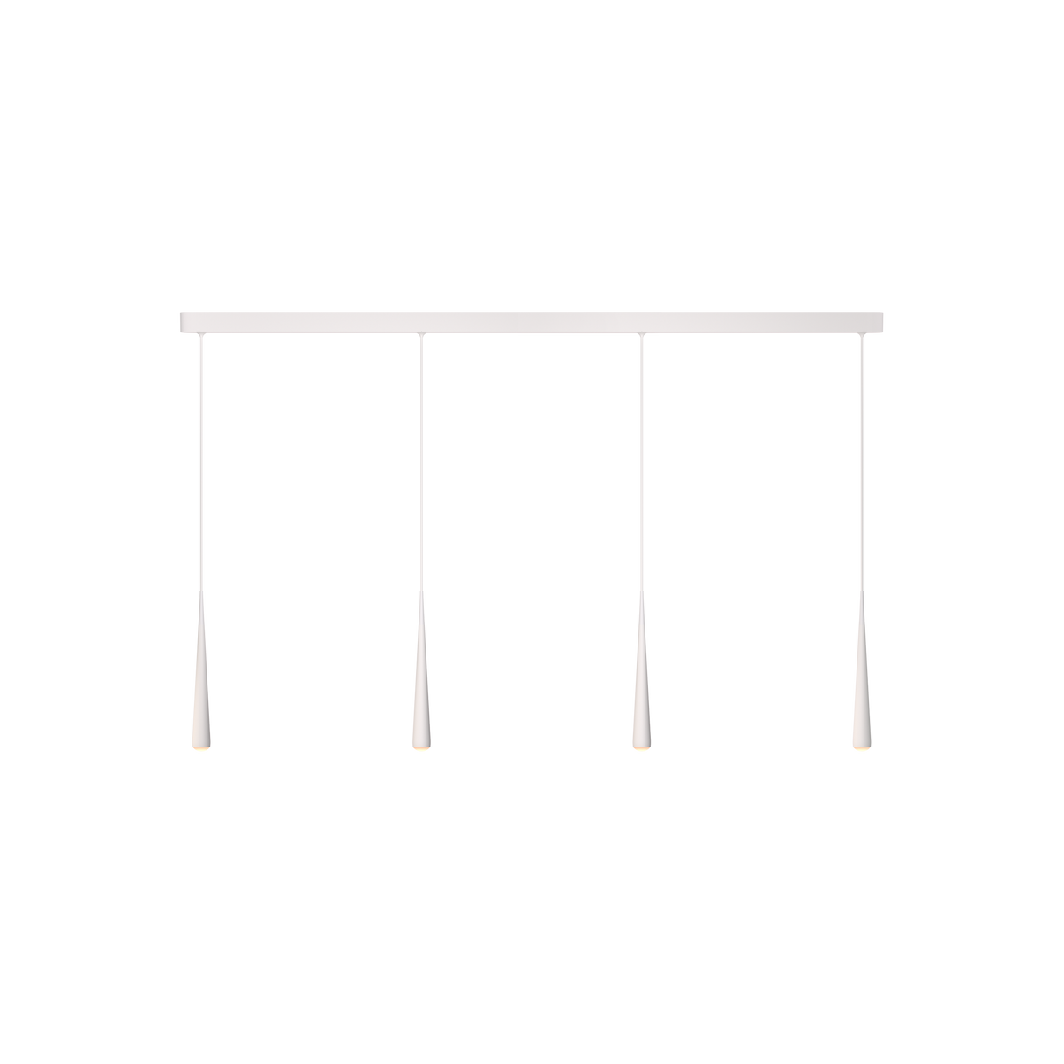 GRAU Niceone Trace Pendelleuchte – Weiß, 4 Pendel