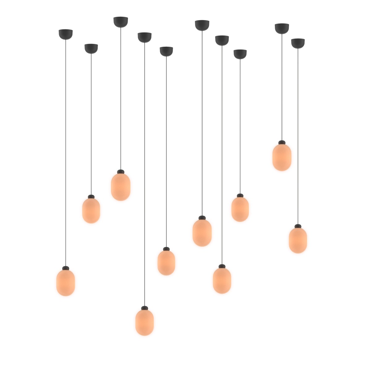 GRAU Sun Installation Pendelleuchte – Schwarz, Aufbau