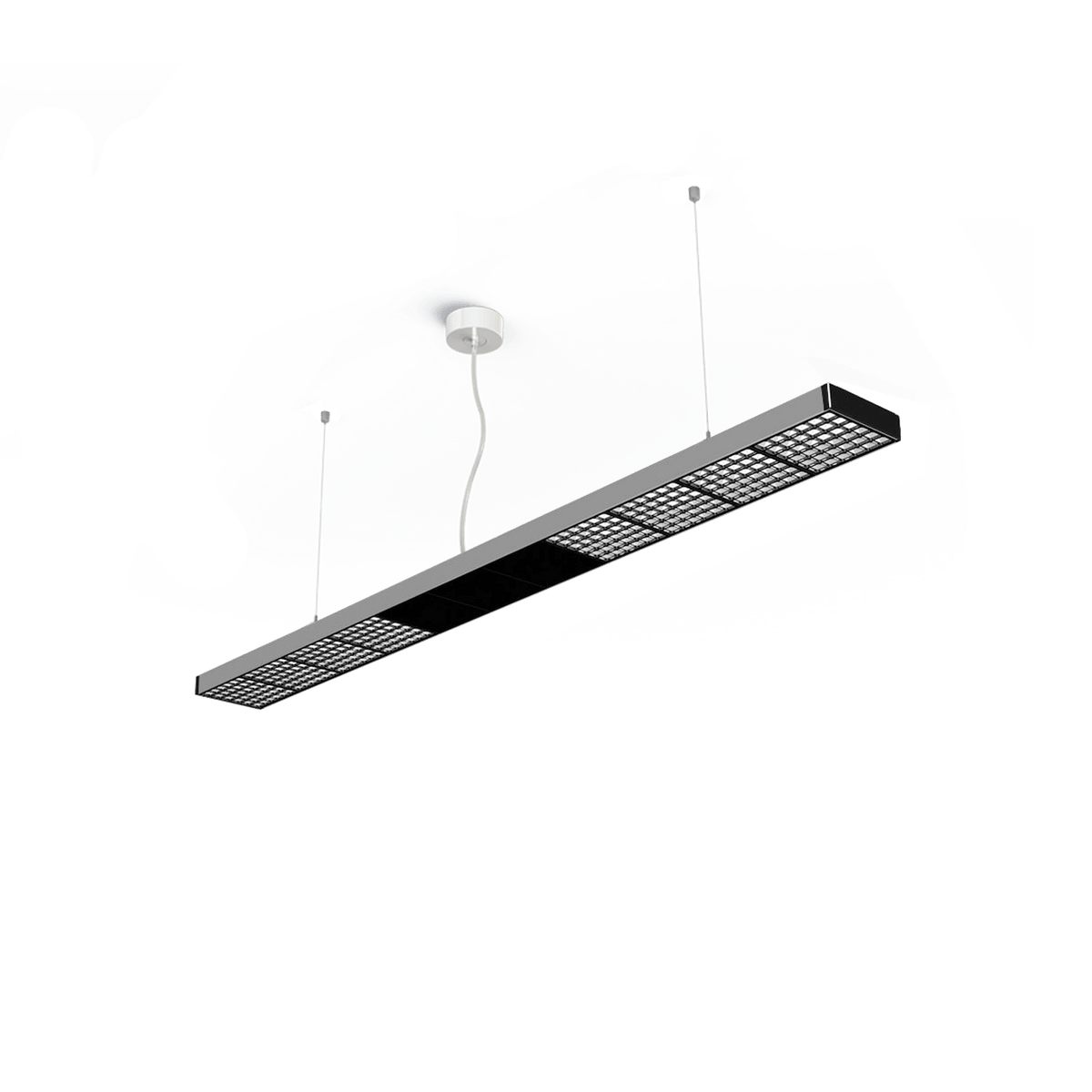 GRAU Xt-a Ceiling Deckenleuchte – Satiniert/Schwarz, 150 cm – Indirektlicht Fokus