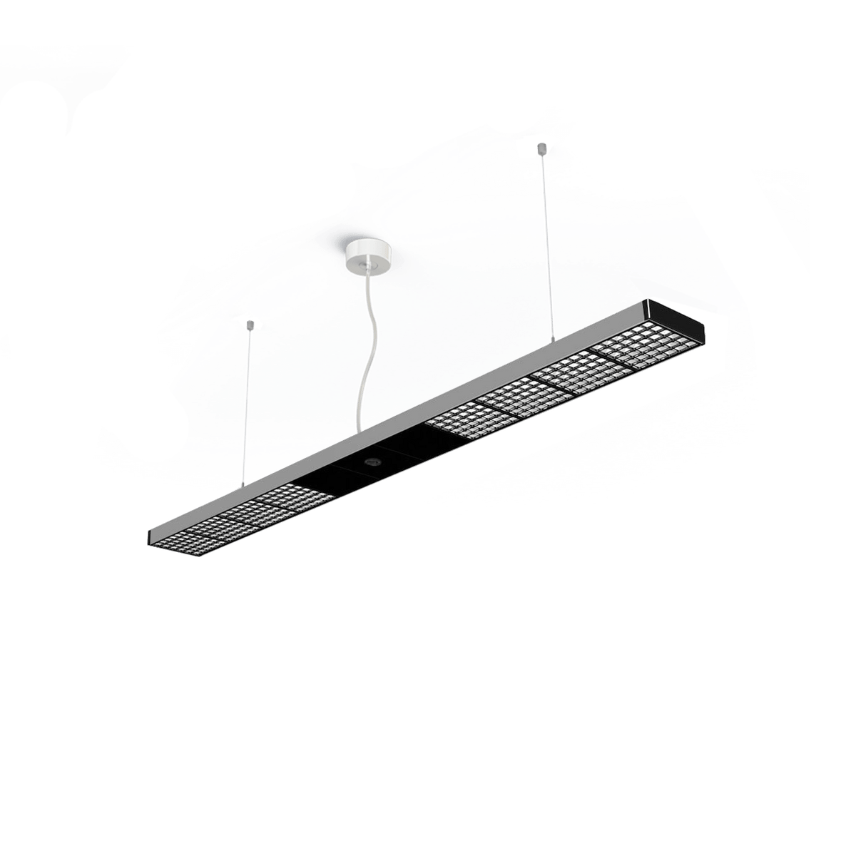 GRAU Xt-a Ceiling Deckenleuchte – Satiniert/Schwarz, 150 cm – Indirektlicht Fokus – Mit Sensor