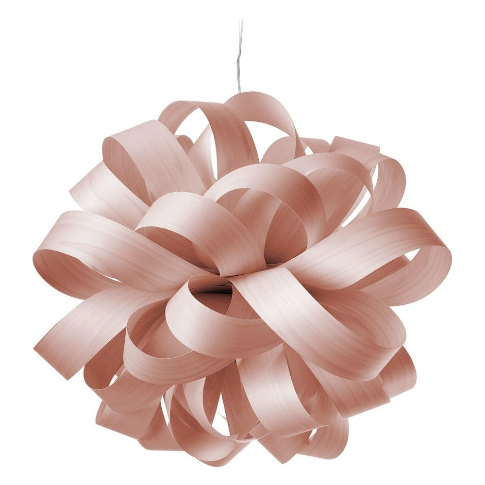 LZF Agatha Ball Pendelleuchte – Furnier Zartrosa