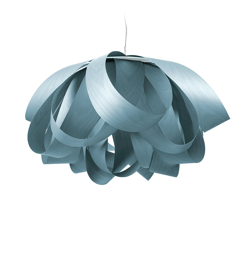 LZF Agatha Large Pendelleuchte – Furnier Meeresblau