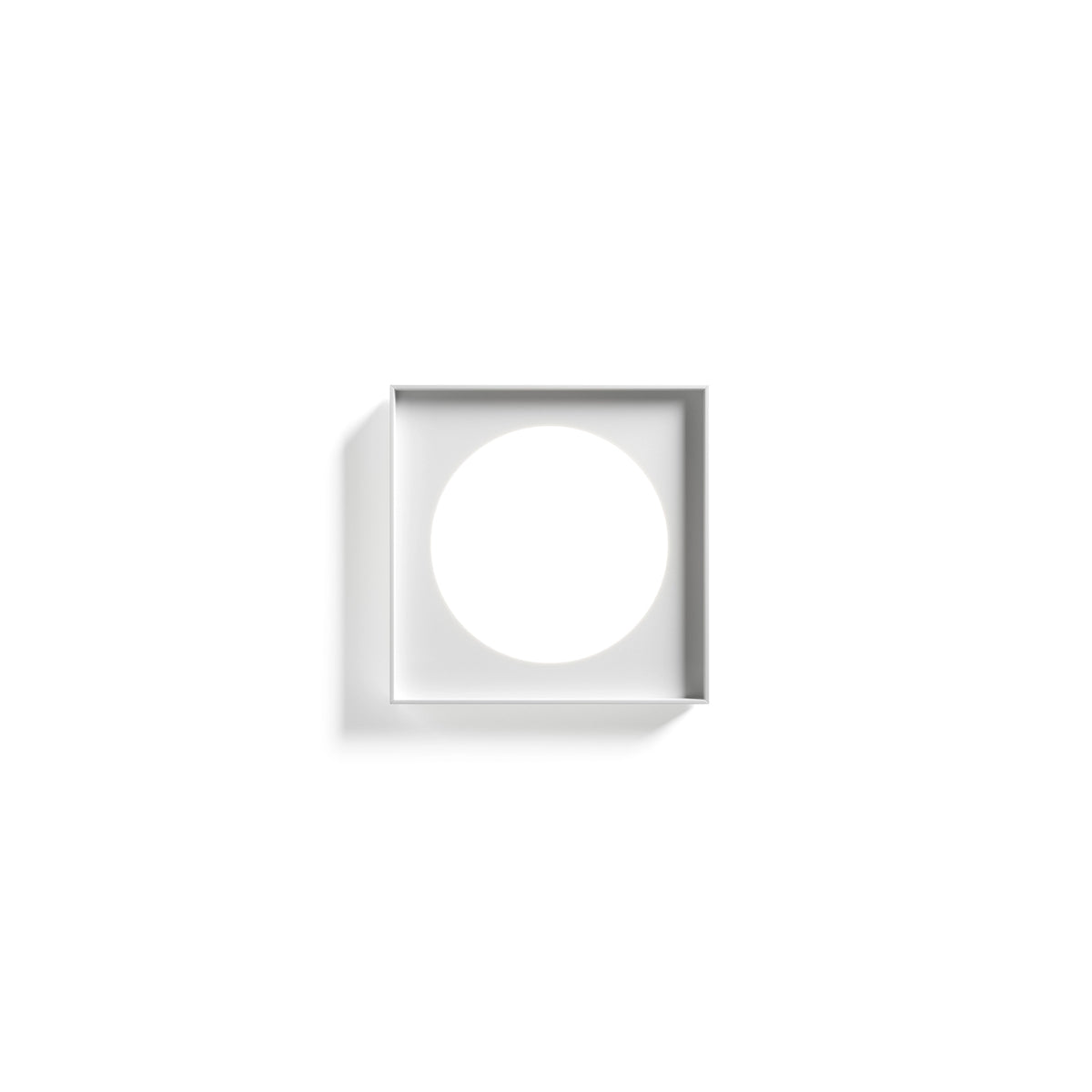 Luceplan Cassette Deckenleuchte – A03W66 – 60×60 cm – 2700K, Weiß matt, 2700 K