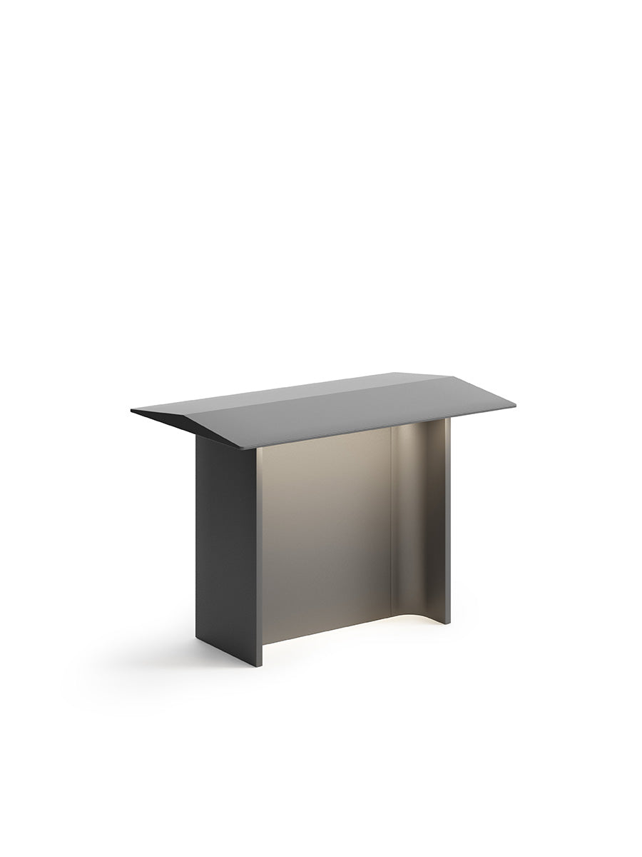 Luceplan Fienile Außen-Stehleuchte – D98TM1 – h 32 cm, Dunkelgrau, 3000 K