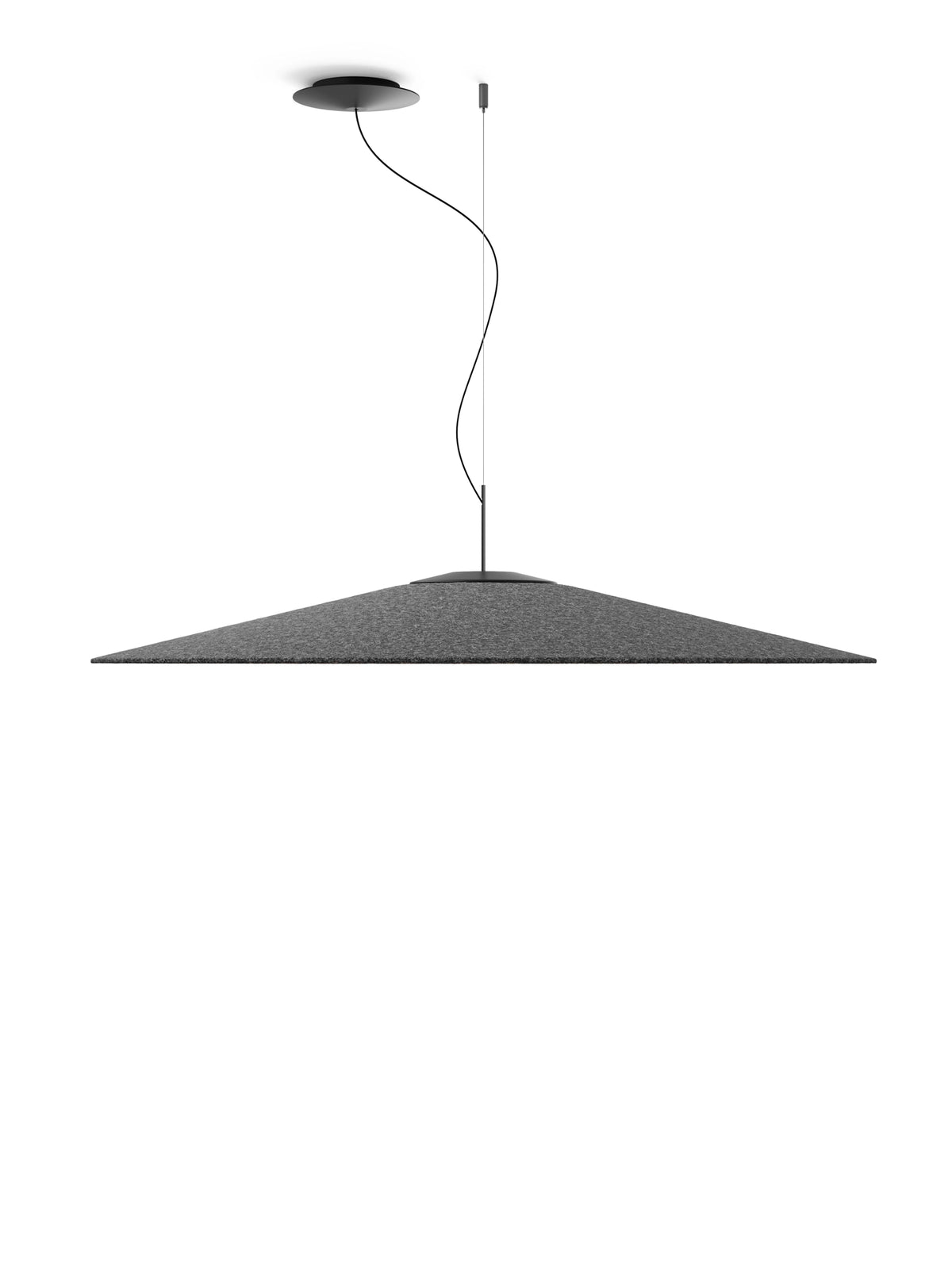 Luceplan Koinè Acoustic Pendelleuchte – A07F11WN – acoustic Ø 110, Mittelgrau, 2700 K