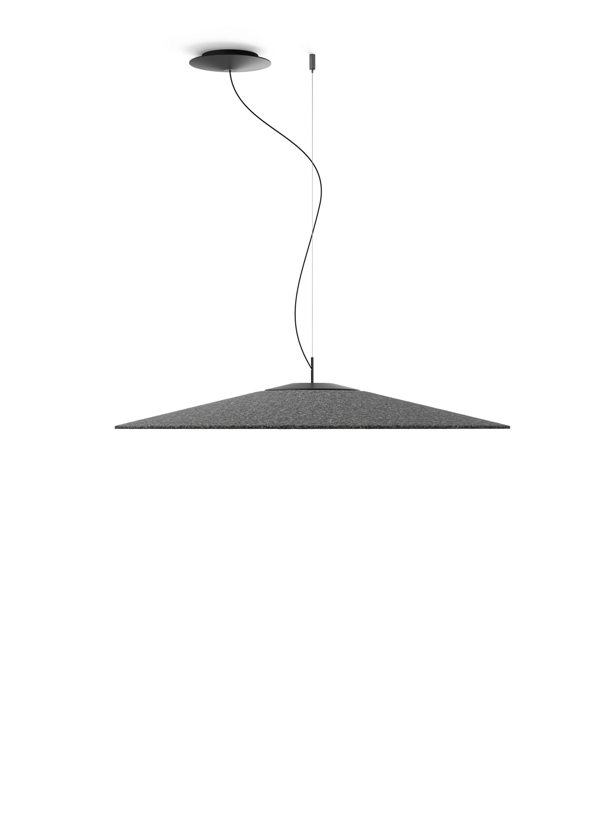 Luceplan Koinè Acoustic Pendelleuchte – A07F86WN – acoustic Ø 86, Mittelgrau, 2700 K