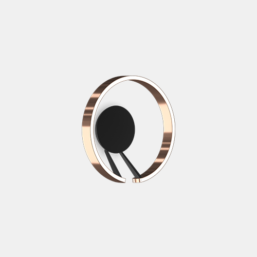 Occhio Mito aura Deckenleuchte – Ø 40 cm narrow, Kopf Bronze, Baldachin & Gabel Schwarz matt