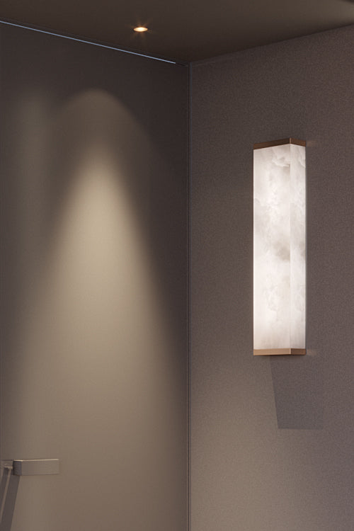United Alabaster AD 1930 Wandleuchte – 150 x 90 x 700mm, Bronze dunkel