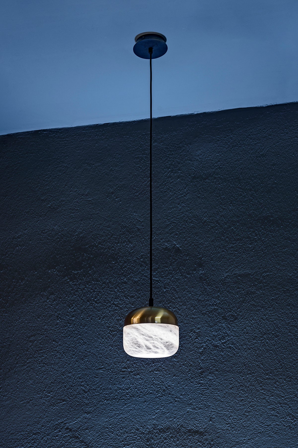 United Alabaster Single Copper Pendelleuchte – Ansicht 6