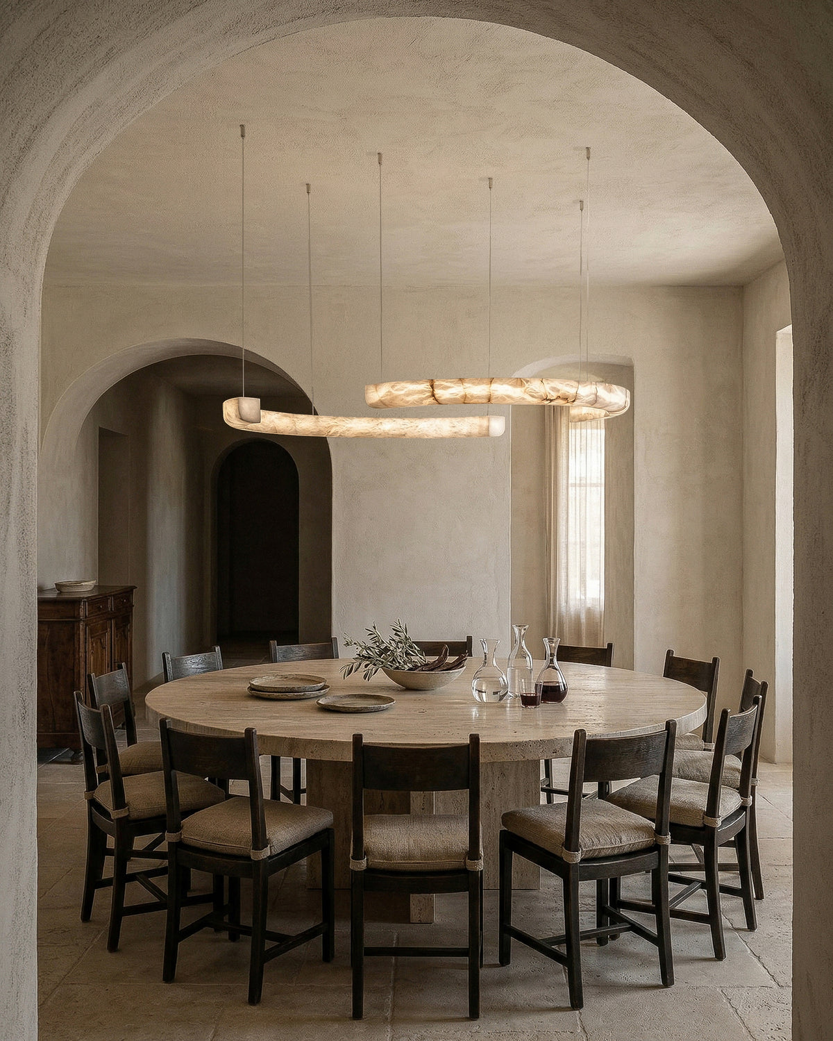 United Alabaster Kleo Pendelleuchte – Ansicht 1