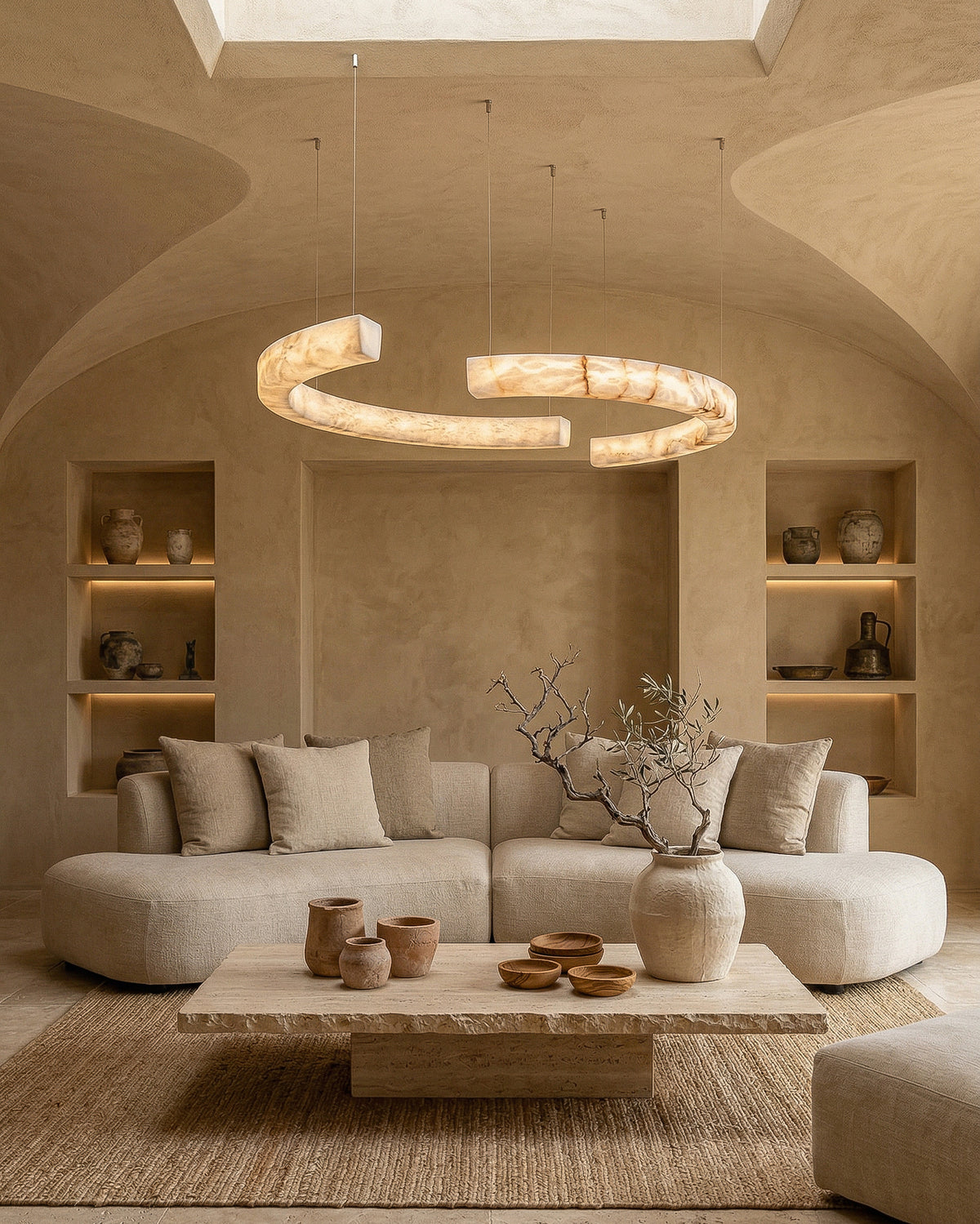 United Alabaster Kleo Pendelleuchte – Ansicht 3