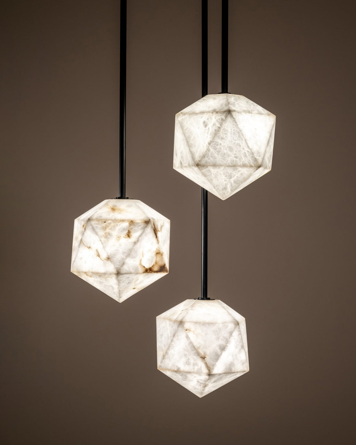 United Alabaster Meteorite Pendelleuchte – Ansicht 4