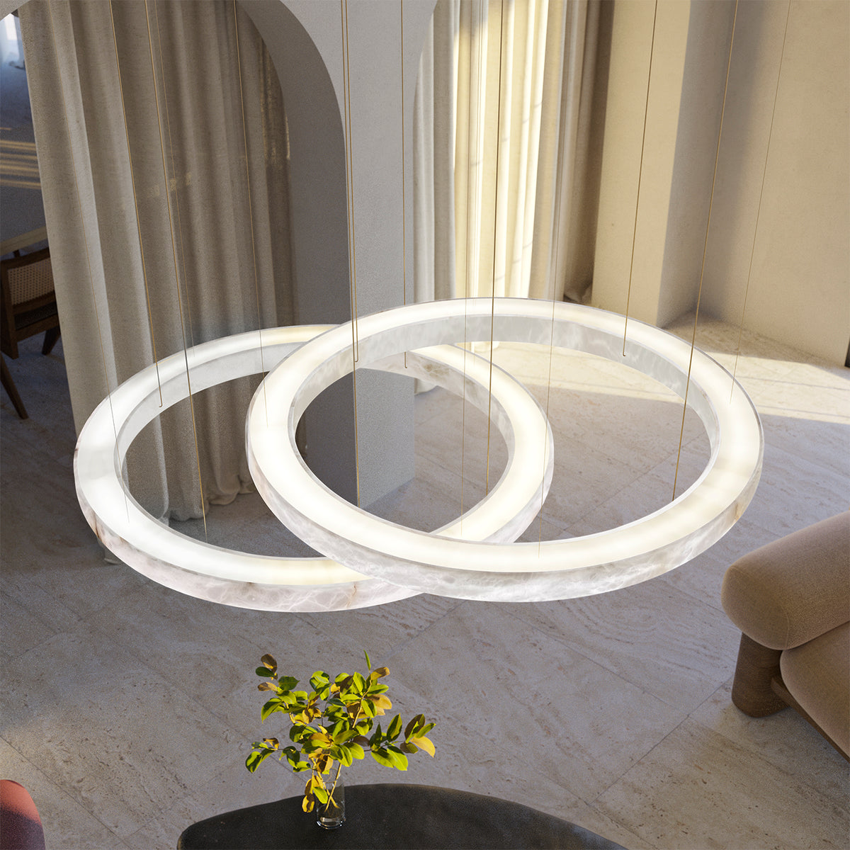 United Alabaster Halo Pendelleuchte – Ansicht 3
