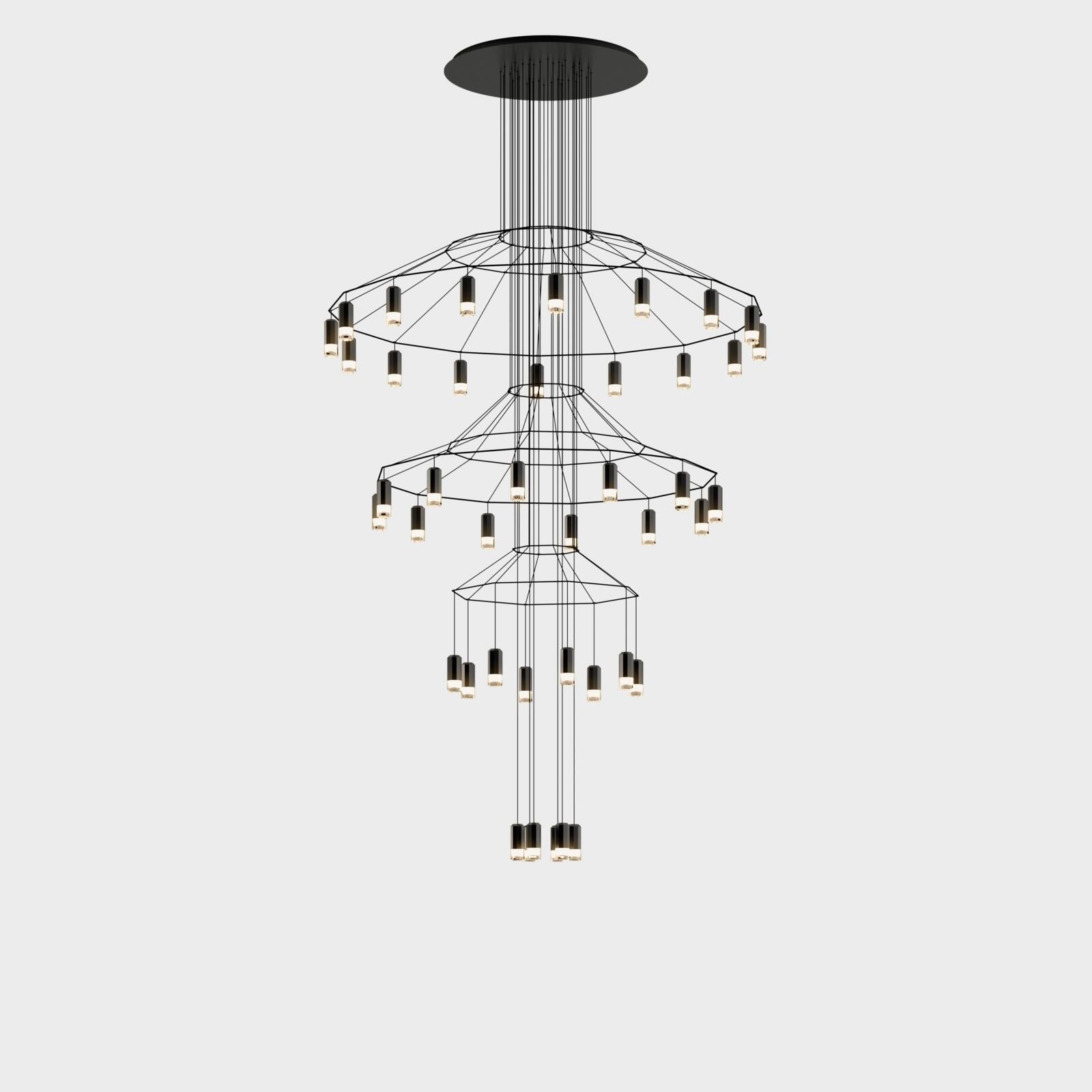 Wireflow Chandelier 0378 Pendelleuchte – silueta · Oberfläche 04