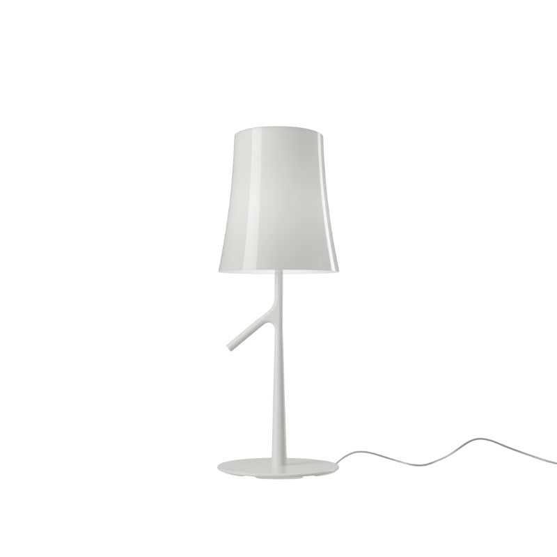 Foscarini Birdie Tischleuchte – Piccola, Grau/Weiß, Ein/Aus
