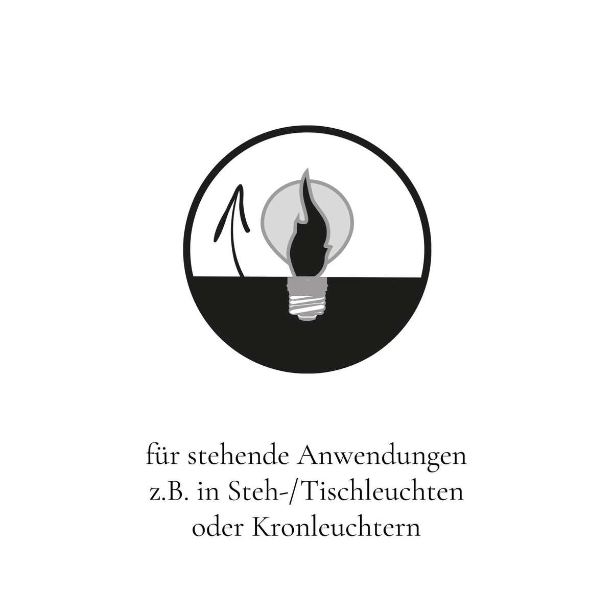 SEGULA LED Radio Style big Fire Flame up smokey grau – E27, 0,6 W, 1.800 K – Produktansicht 3