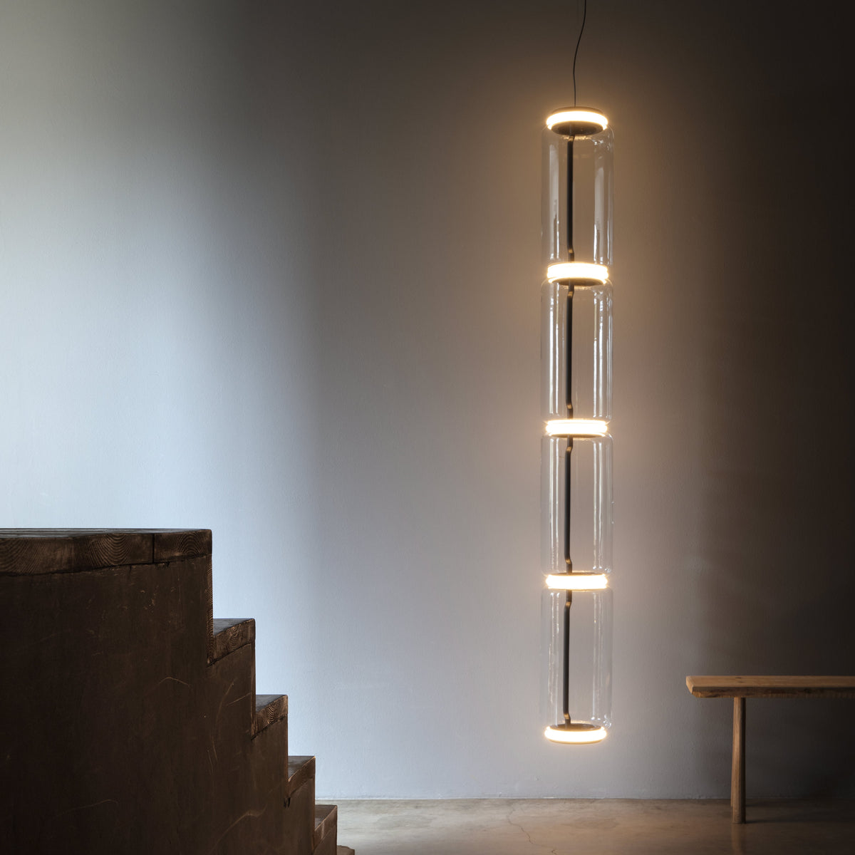 Flos Noctambule Suspension 4 Low Cylinder Pendelleuchte – Ansicht 1