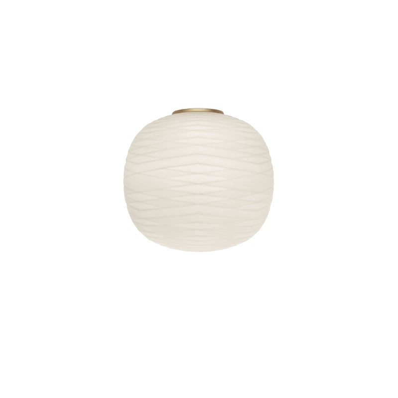 Foscarini Gem Semi Wandleuchte – Gold/Weiß