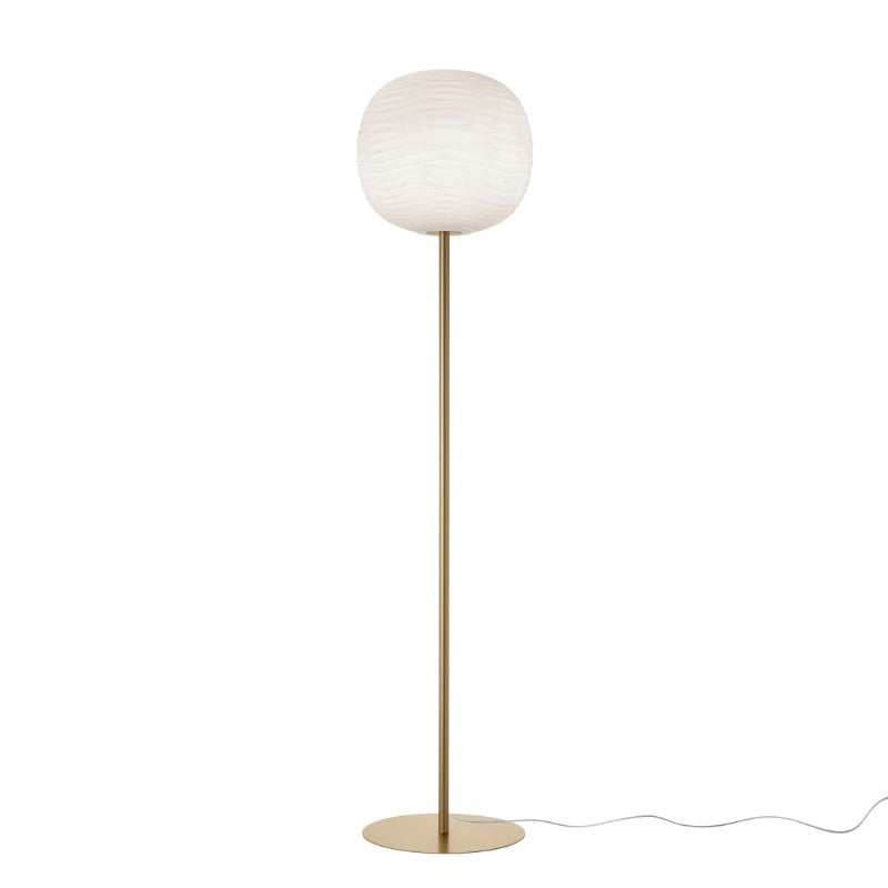 Foscarini Gem Stehleuchte – Gold/Weiß