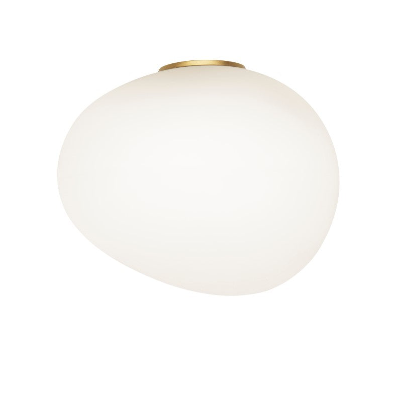 Foscarini Gregg Semi 1 Wandleuchte – Grande, Gold/Weiß