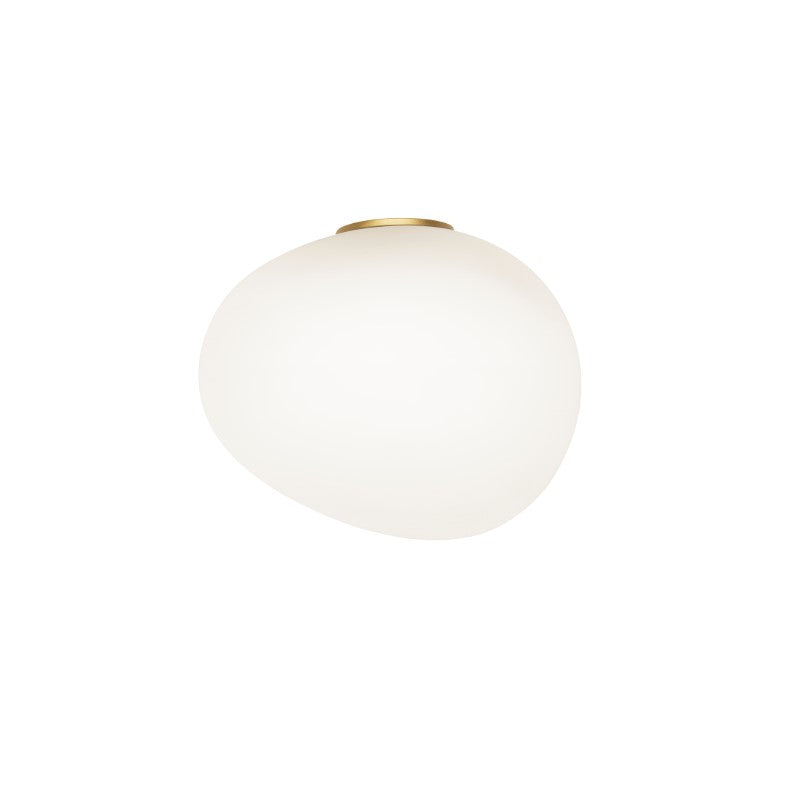 Foscarini Gregg Semi 1 Wandleuchte – Media, Gold/Weiß