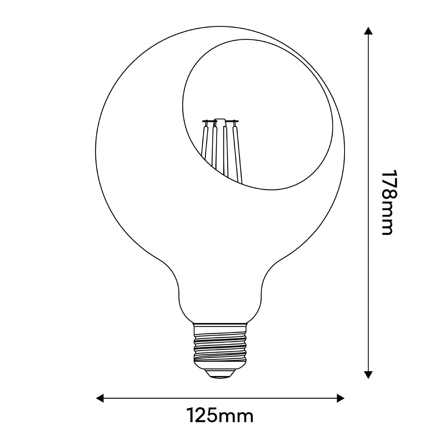 LED-Glühbirne Camo G125 4,8 W 806 lm E27 2700K Dimmbar - Rot – Produktansicht 4