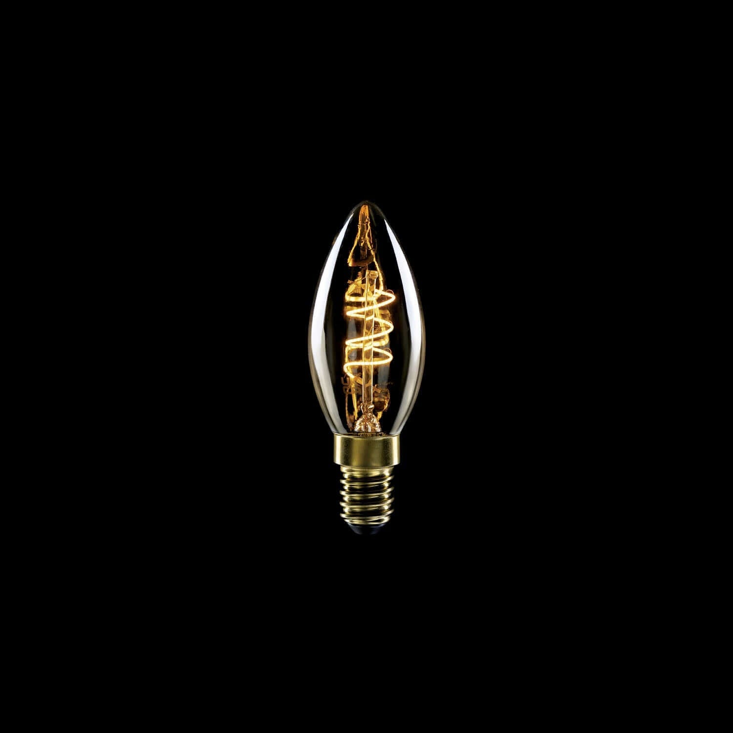 LED-Lampe Gold Carbon Line Spiralfaden Kerze C35 2,5W 136Lm E14 1800K dimmbar - C01 – Produktansicht 1