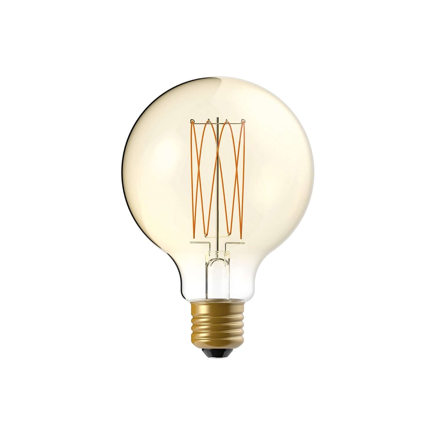 LED-Glühbirne Gold Carbon Line mit vertikalem Faden Globus G95 7W 640Lm E27 2700K dimmbar - C55 – Hauptbild