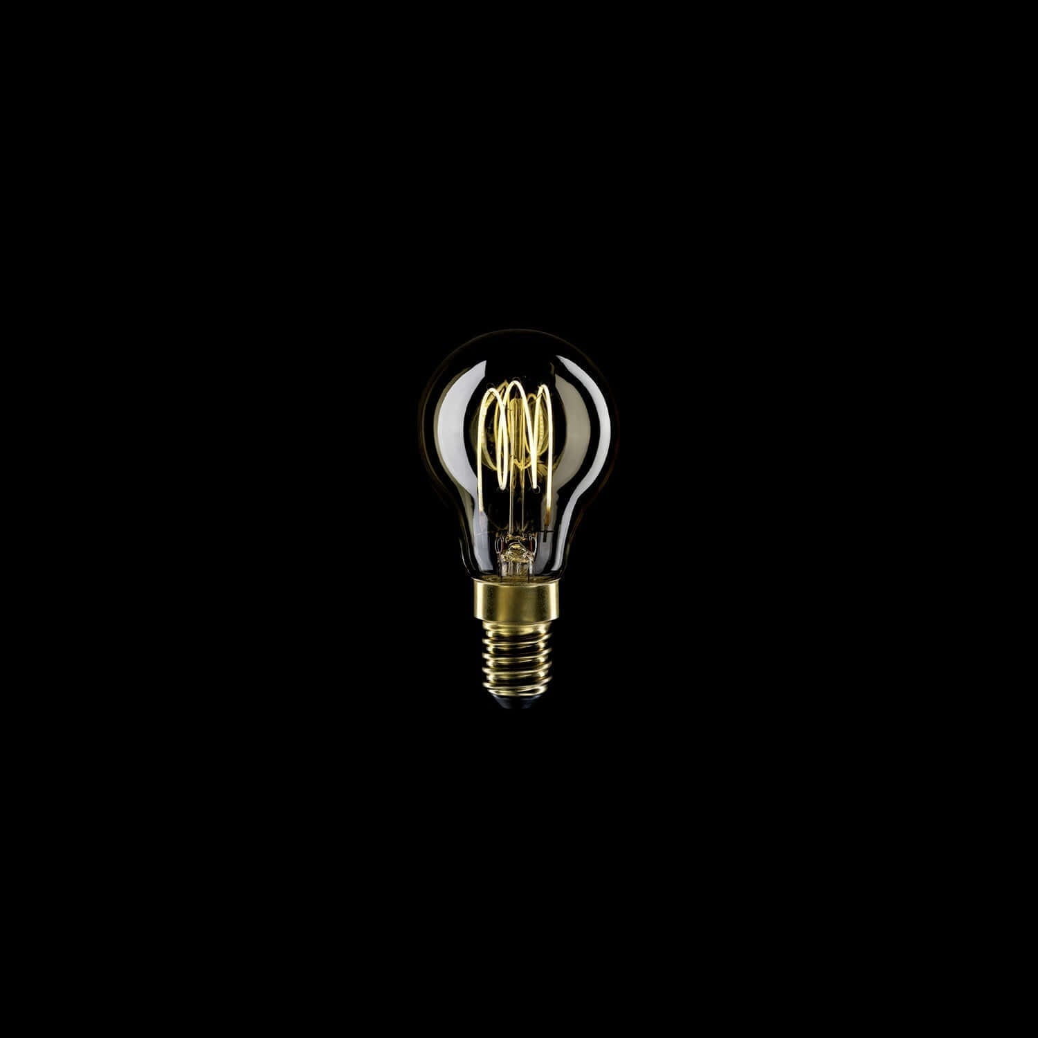 LED-Glühbirne Gold Carbon Line mit vertikalem Glühfaden, Mini-Globus G45 3,4W 300Lm E14 2700K Dimmbaar – C52 – Produktansicht 1