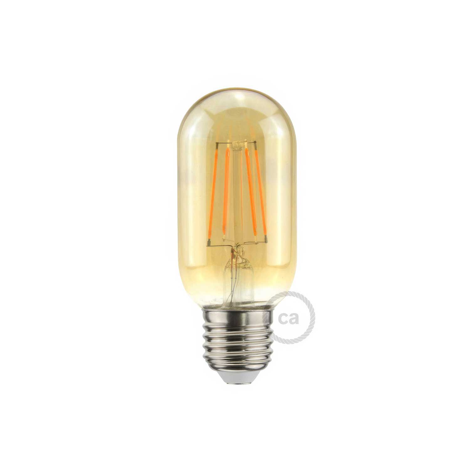 Goldene LED-Lampe Valvola T45 5W 360Lm E27 2000K dimmbar – Hauptbild