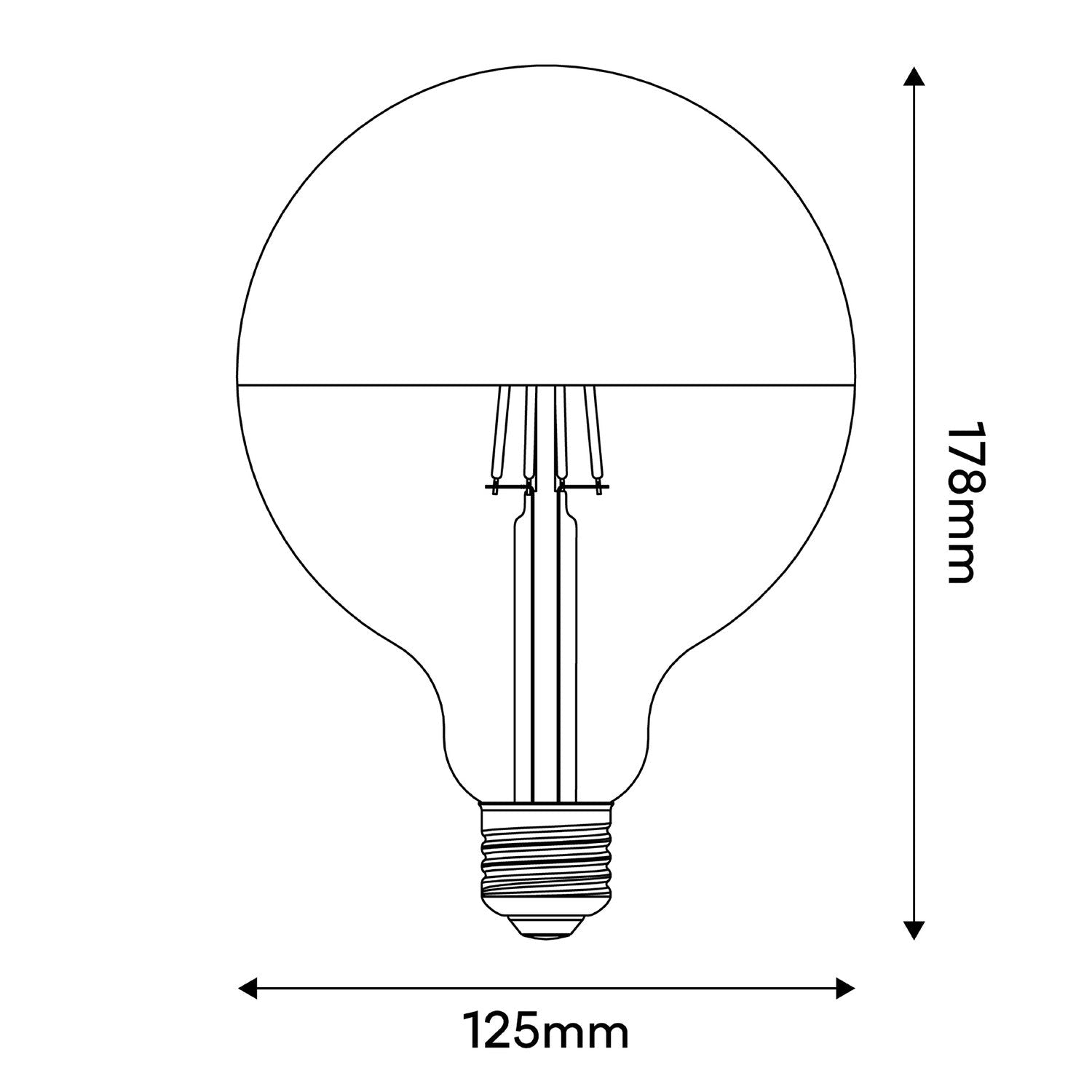 Glühbirne LED Maria G125 4,8W 806Lm E27 2700K dimmbar - Grau – Produktansicht 4