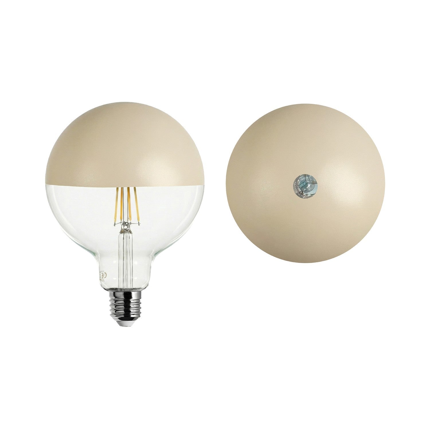 LED-Glühbirne Maria G125 4,8W 806Lm E27 2700K dimmbar – Creme – Produktansicht 1